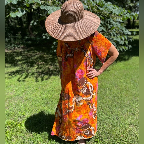 1960’s - 1970’s Vintage Caftan MuuMuu - Picture 4 of 14